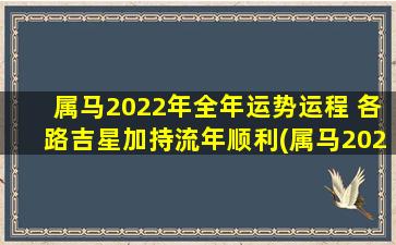 属马2022年全年运势运程 各路吉星加持流年顺利(属马2022年全年运势：顺风顺水各路吉星拱照)